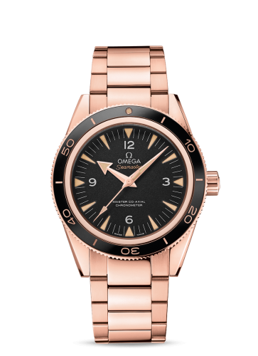 Omega Seamaster 300 Master Co-Axial Sedna Gold / Black / Bracelet